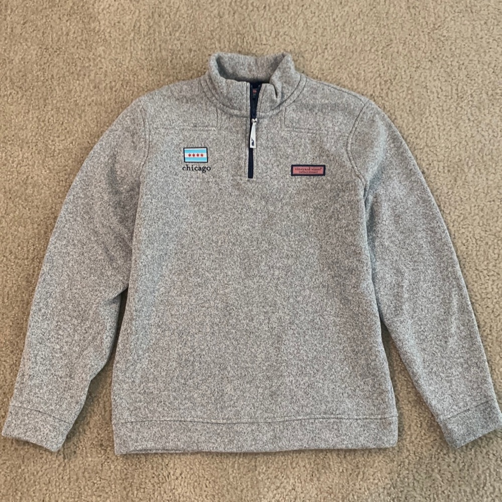Vineyard Vines Shep Shirt Chicago Small Quarter Zip Pullover